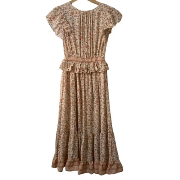 Elegant Floral Maxi Dress with Ruffle Details - Picture 7 of 16